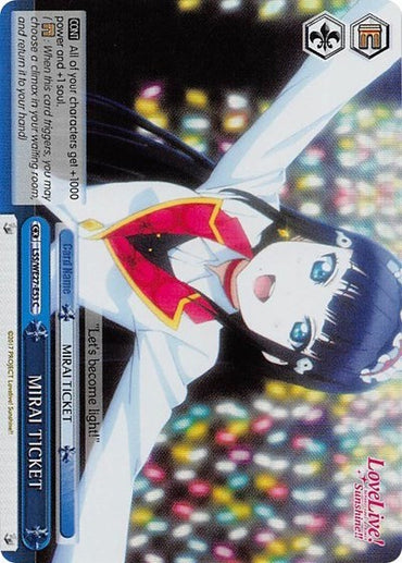 MIRAI TICKET (LSS/WE27-E53 C) (Blue Parallel Foil) [Love Live! Sunshine!! Extra Booster]