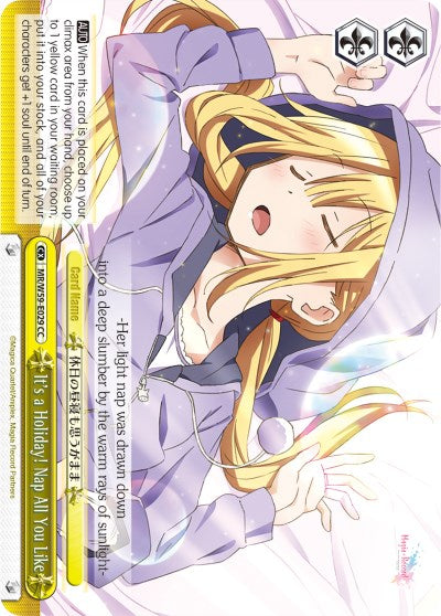 It's a Holiday! Nap All You Like (MR/W59-E029 CC) [Magia Record: Puella Magi Madoka Magica [Side Story] (Mobile)]