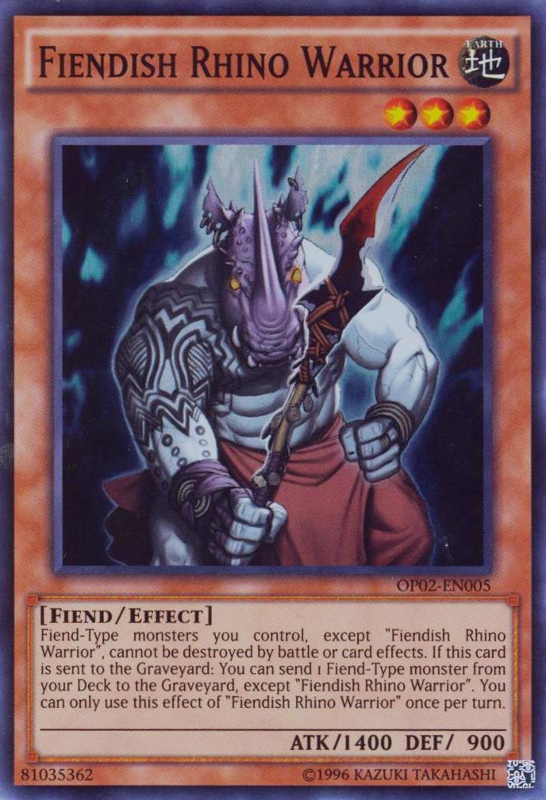 Fiendish Rhino Warrior [OP02-EN005] Super Rare