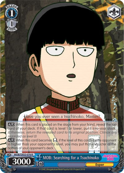 MOB: Searching for a Tsuchinoko (MOB/SX02-076 R) [Mob Psycho 100]