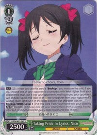 Taking Pride in Lyrics, Nico (LL/EN-W01-062 U) [Love Live! DX]