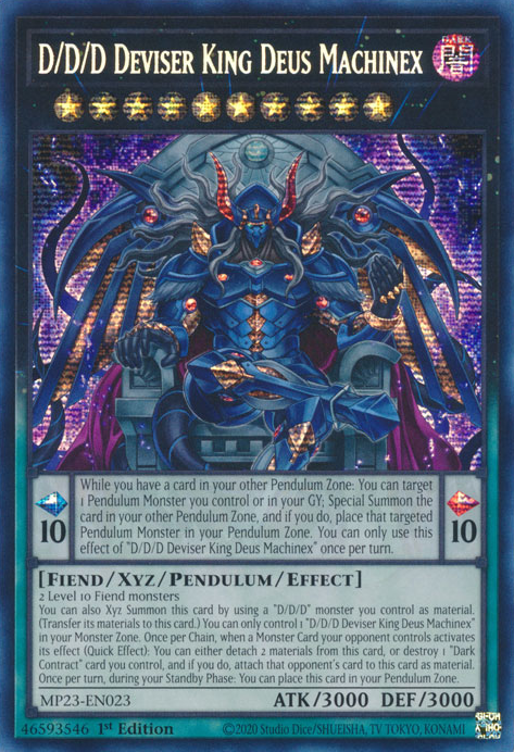 D/D/D Deviser King Deus Machinex [MP23-EN023] Prismatic Secret Rare