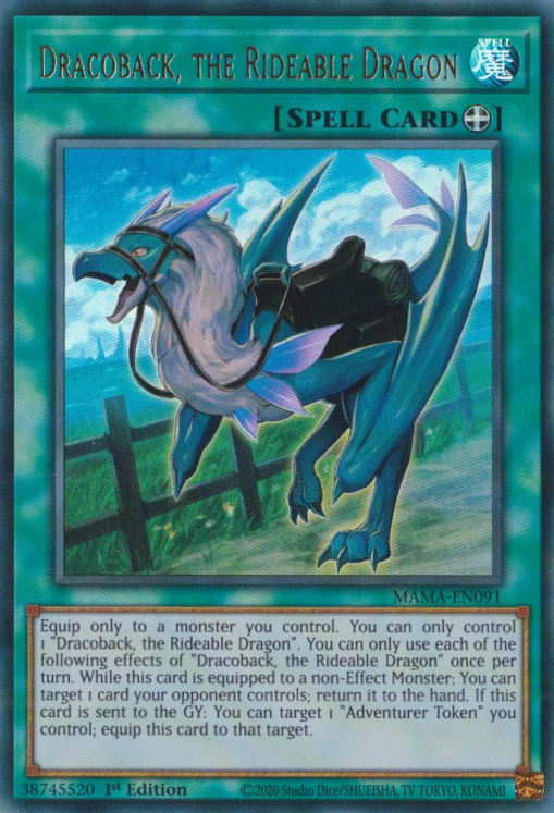 yugioh dragon magic cards Dracoback, the Rideable Dragon [MAMA-EN091] Ultra Rare