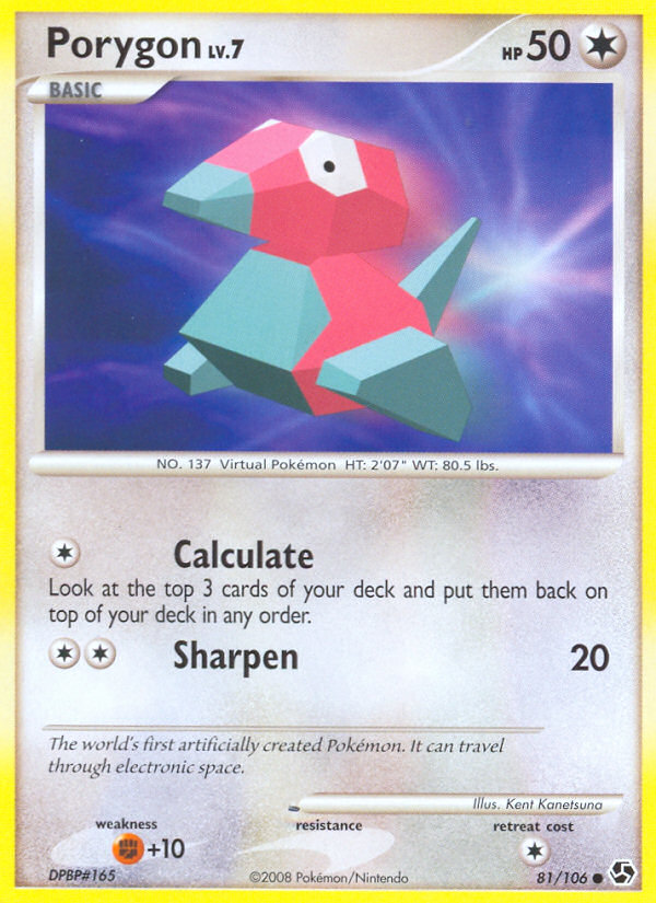 pokemon card porygon Porygon (81/106) [Diamond & Pearl: Great Encounters]