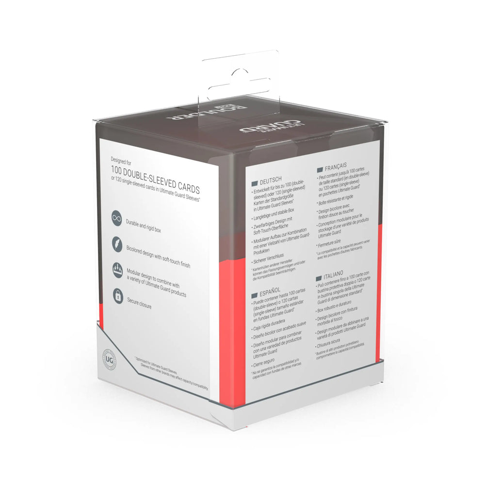 Synergy Boulder Deck Case 100+ - Red/Black - Ultimate Guard Deck Box