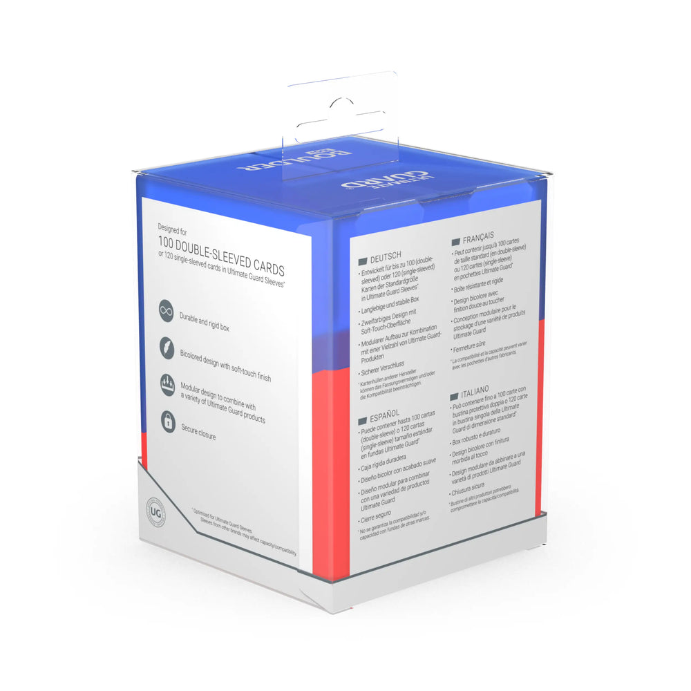 Synergy Boulder Deck Case 100+ - Blue/Red - Ultimate Guard Deck Box
