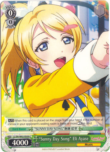 "Sunny Day Song" Eli Ayase (LL/EN-W02-E039 C) [Love Live! DX Vol.2]