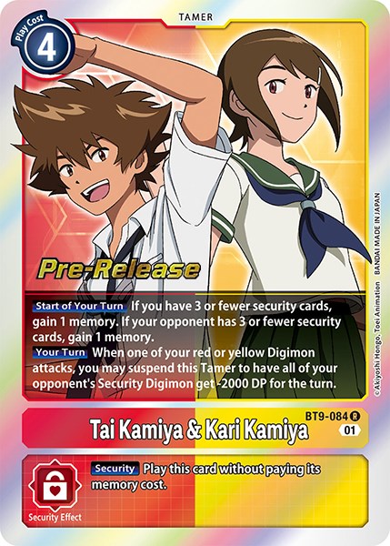 Tai Kamiya & Kari Kamiya [BT9-084] [X Record Pre-Release Promos]