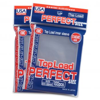 KMC Standard Perfect Size Sleeves - Top Load - 100ct