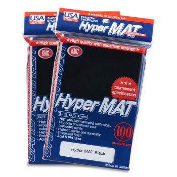 KMC Standard Size Hyper Mat Black - 100ct