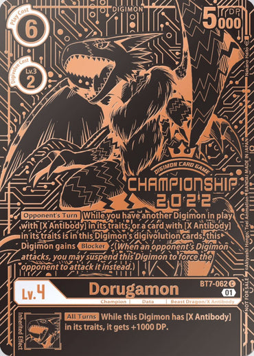 Dorugamon [BT7-062] (2022 Championship Finals 3rd Place) [Next Adventure Promos]