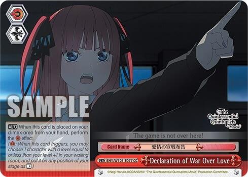 Declaration of War Over Love (5HY/W101-E077 CC) [The Quintessential Quintuplets Movie]