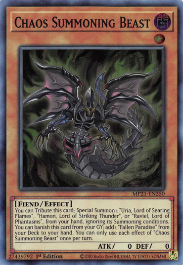 Chaos Summoning Beast [MP21-EN250] Super Rare