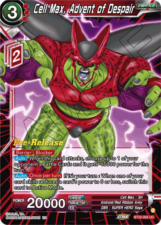 Cell Max, Advent of Despair (BT22-005) [Critical Blow Prerelease Promos]