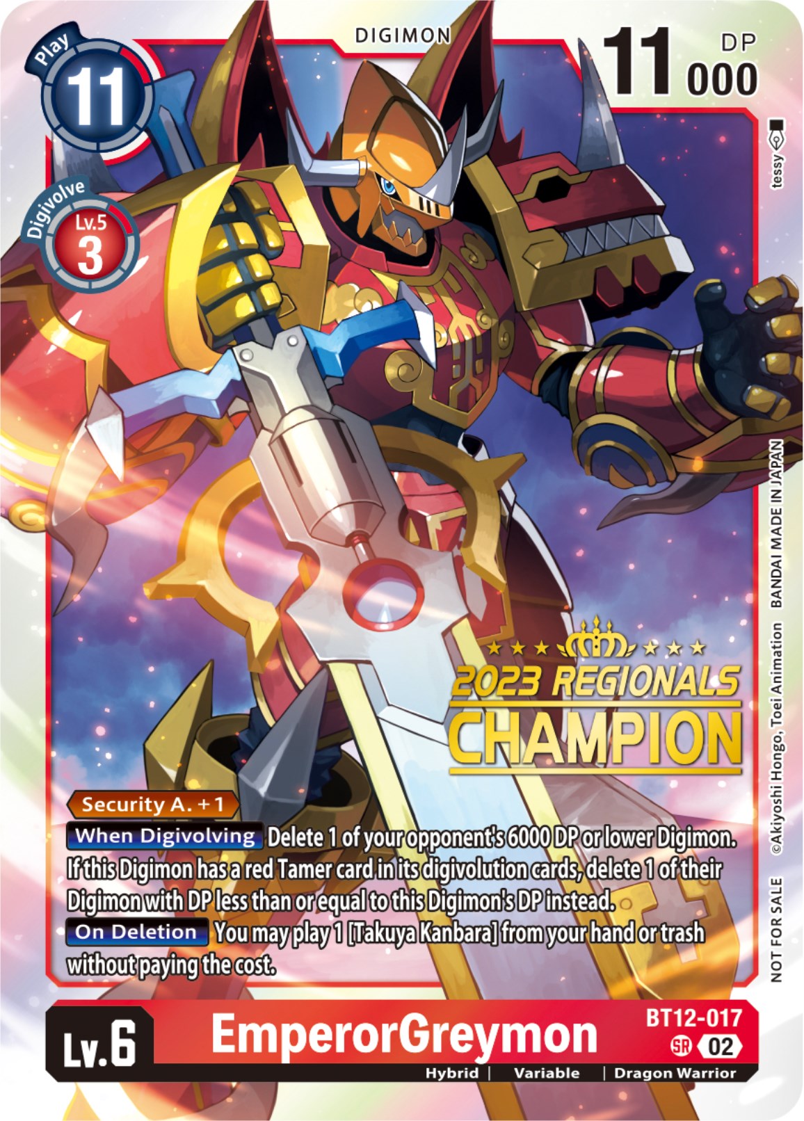 EmperorGreymon [BT12-017] (2023 Regionals Champion) [Across Time]