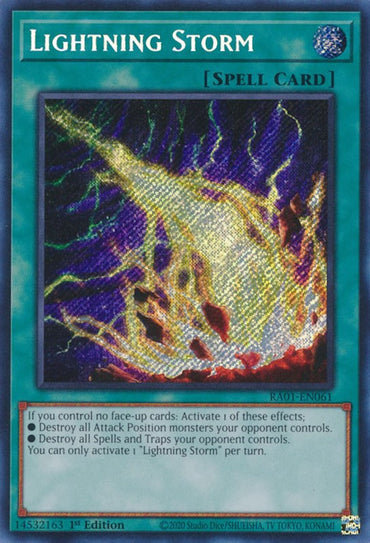 Lightning Storm [RA01-EN061] Secret Rare