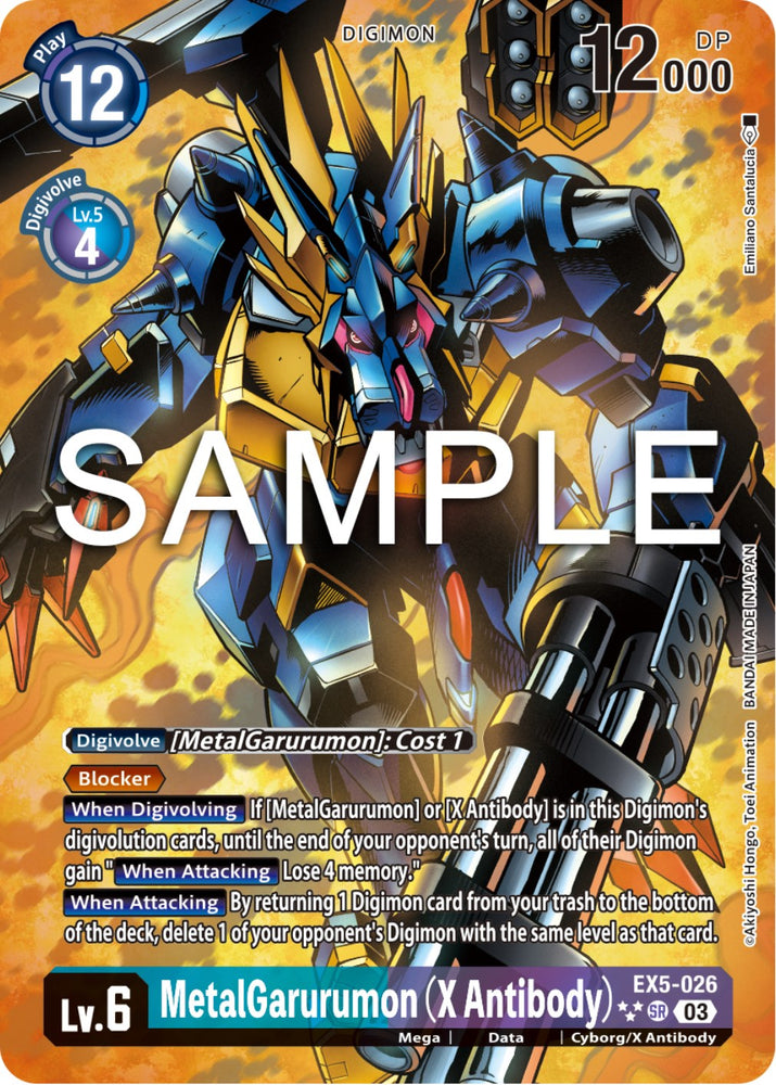 MetalGarurumon (X Antibody) [EX5-026] (English Exclusive Alternate Art) [Animal Colosseum]