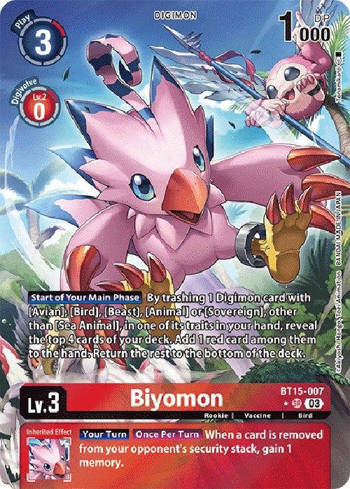 Biyomon [BT15-007] (Alternate Art) [Exceed Apocalypse]