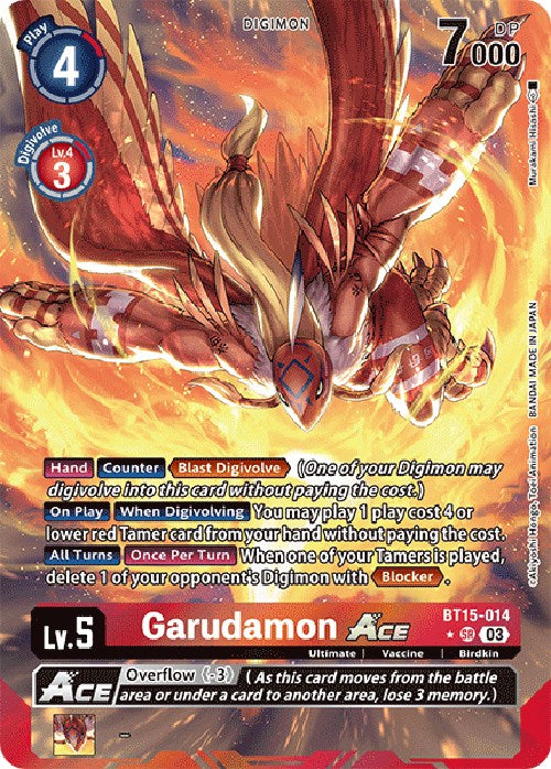 Garudamon Ace [BT15-014] (Alternate Art) [Exceed Apocalypse]