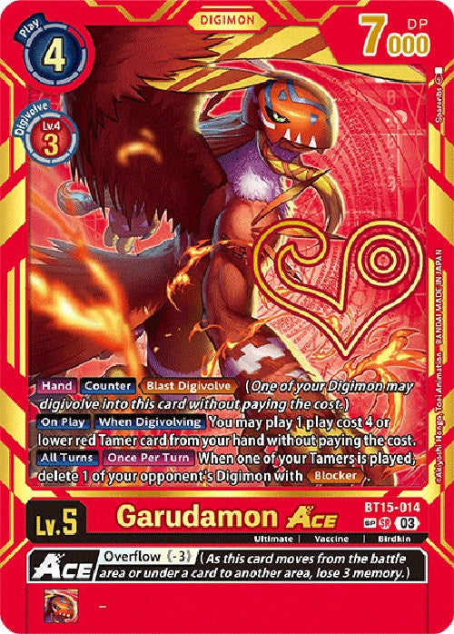 Garudamon Ace (Special Rare) [BT15-014] [Exceed Apocalypse]