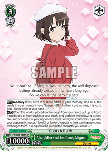 Straightforward Emotions, Megumi (SHS/W98-E038S SR) [Saekano the Movie: Finale]