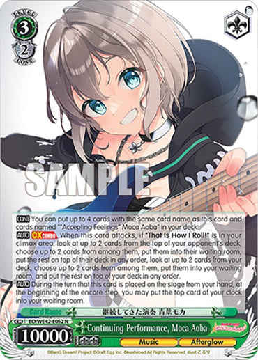 Continuing Performance, Moca Aoba (BD/WE42-E052 N) [BanG Dream! Girls Band Party! Countdown Collection]