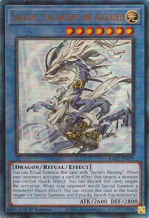 Sauravis, the Ancient and Ascended (PUR) [RA02-EN019] Prismatic Ultimate Rare