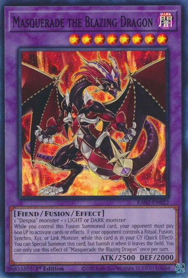 Masquerade the Blazing Dragon [RA02-EN022] Super Rare