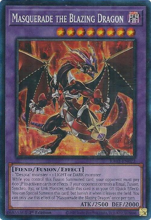 Masquerade the Blazing Dragon (PCR) [RA02-EN022] Prismatic Collector's Rare