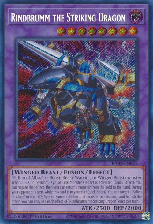 Rindbrumm the Striking Dragon (Secret Rare) [RA02-EN025] Secret Rare