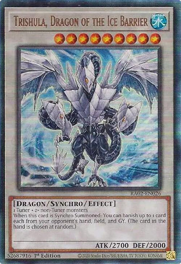 Trishula, Dragon of the Ice Barrier (PUR) [RA02-EN026] Prismatic Ultimate Rare