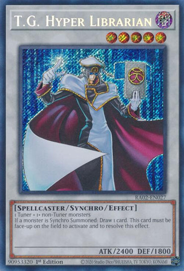 T.G. Hyper Librarian (Secret Rare) [RA02-EN027] Secret Rare