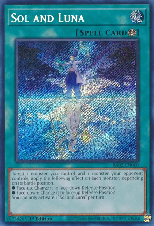 Sol and Luna (Secret Rare) [RA02-EN068] Secret Rare