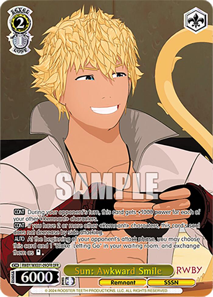 Sun: Awkward Smile (RWBY/WXE01-09OFR OFR) [RWBY: Premium Booster]