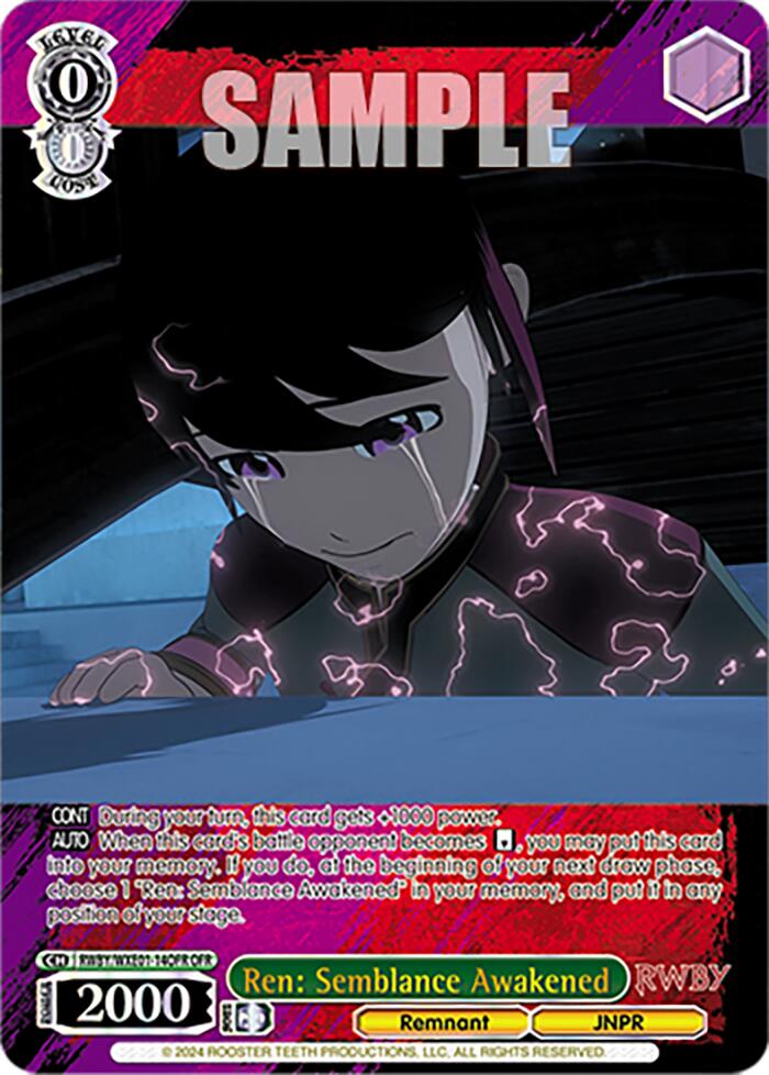 Ren: Semblance Awakened (RWBY/WXE01-14OFR OFR) [RWBY: Premium Booster]