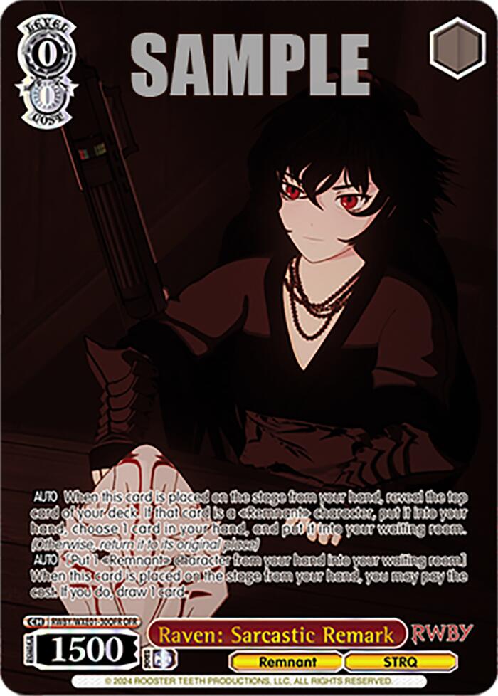 Raven: Sarcastic Remark (RWBY/WXE01-30OFR OFR) [RWBY: Premium Booster]