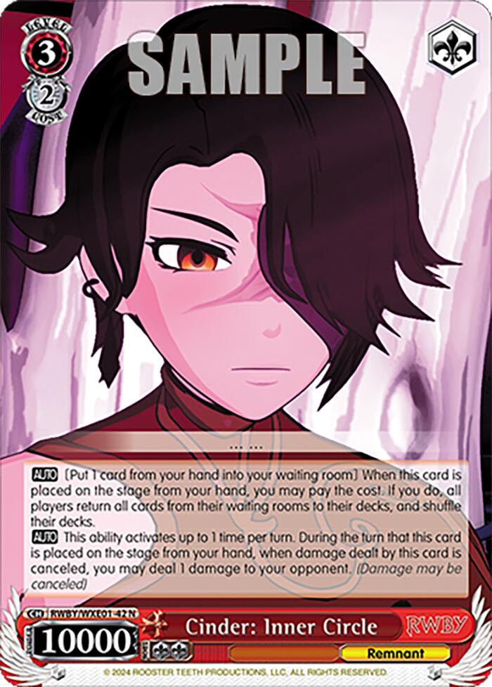 Cinder: Inner Circle (RWBY/WXE01-42 N) [RWBY: Premium Booster]