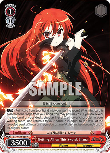 Betting All on This Sword, Shana [Shakugan no Shana Premium Booster]