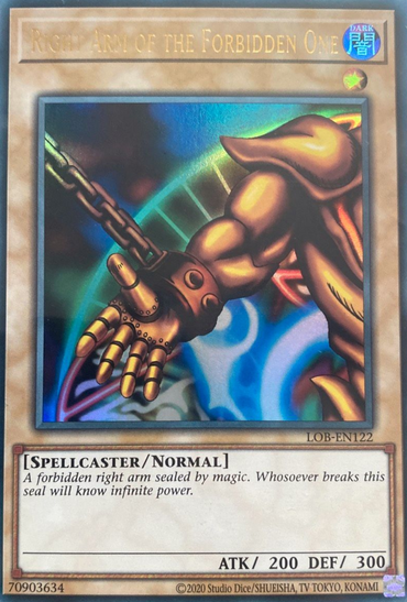 Right Arm of the Forbidden One (25th Anniversary) [LOB-EN122] Ultra Rare