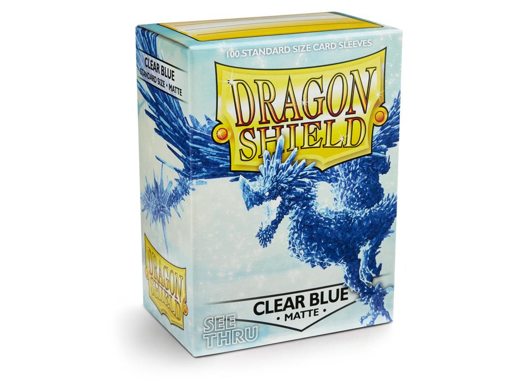 Dragon Shield: Standard 100ct Sleeves - Clear Blue (Matte)