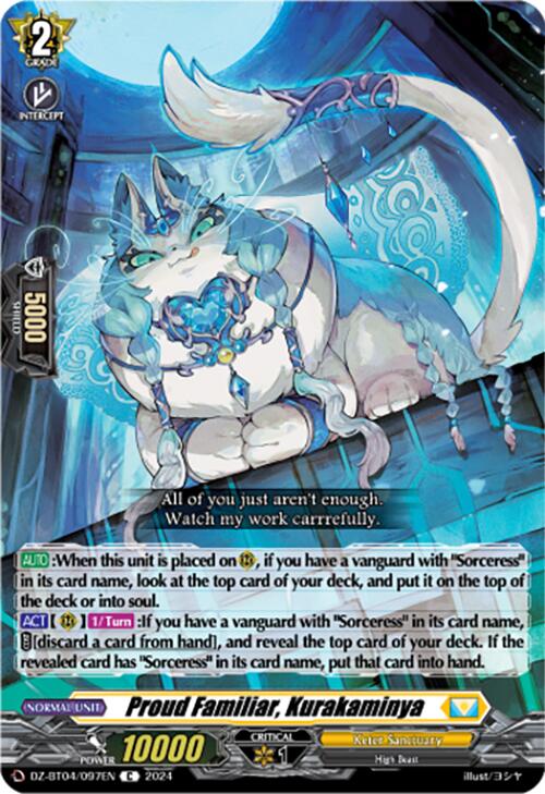 Proud Familiar, Kurakaminya (DZ-BT04/097EN) [Destined Showdown]