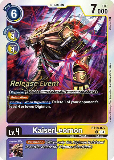 KaiserLeomon [BT18-077] [Release Special Booster 2.0 Pre-Release Cards]