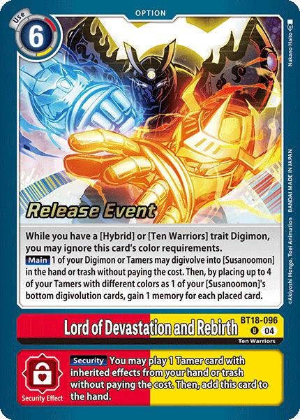 Lord of Devastation and Rebirth [BT18-096] [Release Special Booster 2.0 Pre-Release Cards]