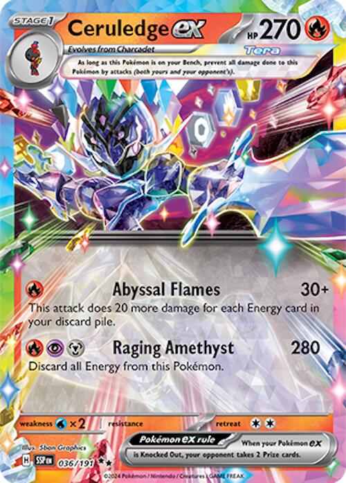 scarlet and violet surging sparks rare cards Ceruledge ex (036/191) [Scarlet & Violet: Surging Sparks]