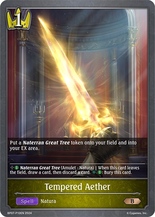 Tempered Aether - P10EN (Foil) (BP07-P10EN) [Verdant Steel]