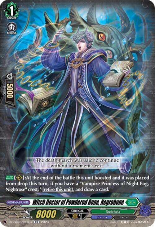 Witch Doctor of Powdered Bone, Negrobone (DZ-SS03/010EN) [Stride Deckset -Nightrose-]
