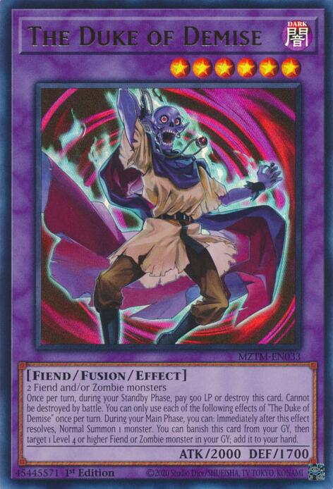 版画 SSUR 3-D A MONSTROUS DEMISE The Duke of Demise [MZTM-EN033] Ultra Rare