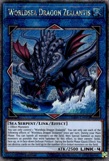Worldsea Dragon Zealantis [RA04-EN082] Quarter Century Secret Rare