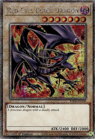 Red-Eyes Black Dragon (8th Art) [RA04-EN109] Platinum Secret Rare