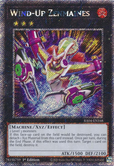 Wind-Up Zenmaines [RA04-EN168] Platinum Secret Rare